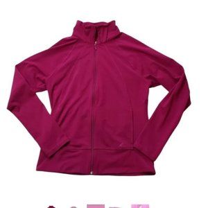 ❤️3 for $10- Adidas Jacket Pink Full Zip Pockets ClimaLite Womens Medium